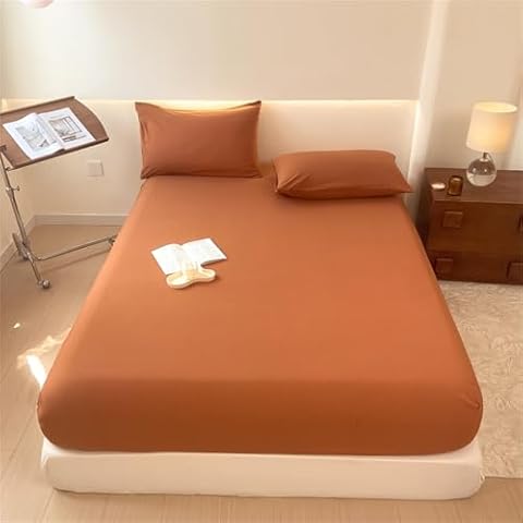 Drap Housse Surwin Caramel 90x200cm Cover