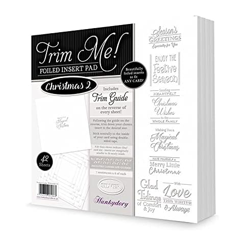 Hunkydory - Trim Me! Foiled Insert Pad - Christmas 2 Silver - TRIMINS010 Cover