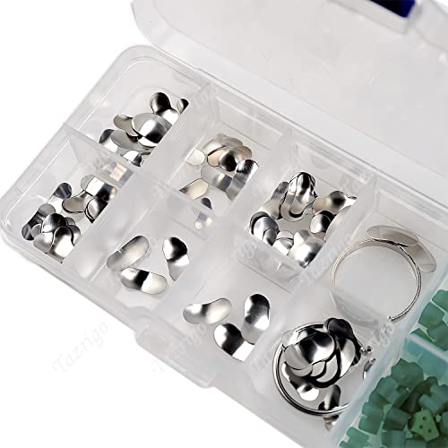 Tazrigo 100Pcs/Box Dental Matrix Dental Sectional Contoured Matrices Matrix Ring Delta Wedges Full Kit Silicone Dental Add-On Wedges #TOP3