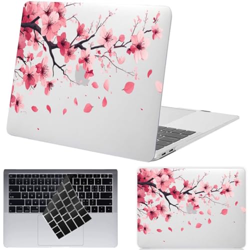Coque MacBook Pro 15 rigide haute finition design floral épuré A1990