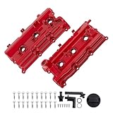 maXpeedingrods Upgrade Aluminum Cylinder Head Engine Valve Cover Left & Right, for Infiniti FX35 G35 M35, for Nissan 350Z, VQ35DE 3.5L V6 2003-2008, Replace# 13264-AM610, 13264-AM600, with Gasket Kit