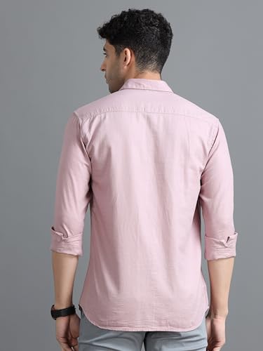 Image of COOL COLORS Men's Solid Slim Fit Casual Shirt | Breathable Soft Fabric | Spread Collar | Stylish Modern Comfort | Office, Party, Weekend Essential