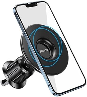 YESIDO C156 Universal 360° Adjustable Magnetic Air Vent Phone Holder – Strong Magnetic Suction Car Mount for Smartphones – Black