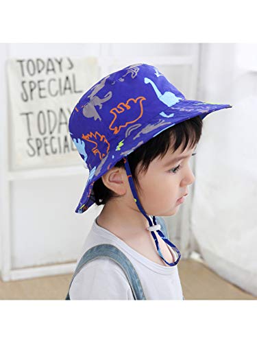 Baby Sun Hat Upf 50+ Sun Protective Toddler Bucket Hat Summer Kids Beach Hats Wide Brim Outdoor Play Hat For Boys Girls Green Turtle 4-8 Years #TOP5