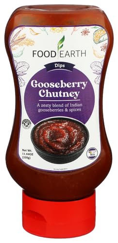 Food Earth Dip Sauce Gooseberry Chutney 11.64 oz (Pack of 6)