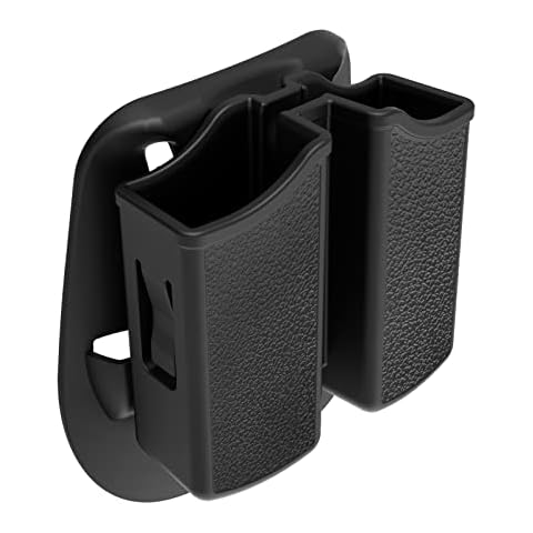 Universal Double Magazine Holder - Lightweight and Durable Double Magazine Pouch for 9mm/.40/.357/.380 Calibers, Adjustable Mag Pouch for Glock, Taurus, Beretta, Sig, H&k, Cz, S&w, Colt (Paddle) Cover