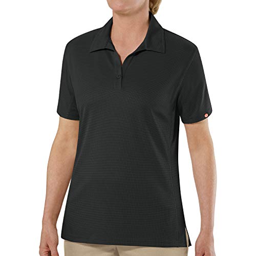 Red Kap Women's Standard Female Professional Polo Shirt, Black, Medium