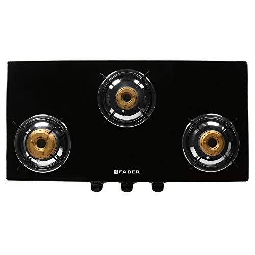 Faber Tempered Glass Jumbo Glass Top 3 Burner Gas Stove, Auto Ignition (JUMBO 3BB BK AI), Black - Image 7