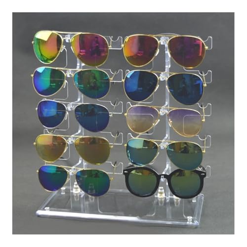 Expositor de gafas de sol con soporte estable de doble fila
