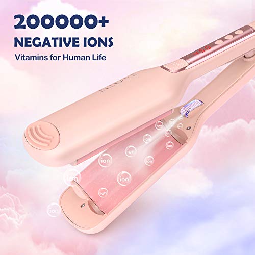 ELLESYE Hair Waver Iron with 14 Temperatures for Mermaid Hair Wave, 1 inch/25 mm Hair Crimpers and Wavers with Negative Ion for Satin-Smooth Styling - Thumbnail 2