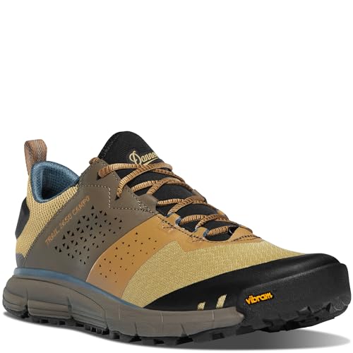Danner Trail 2650 Campo 3" Hiking Shoes for Men - Leather and Textile Upper with Mesh Lining, Comfort Footbed, PlyoGo Midsole, and Traction Outsole, Brown/Orion Blue - 8 D by Danner - Used condition - Image 2