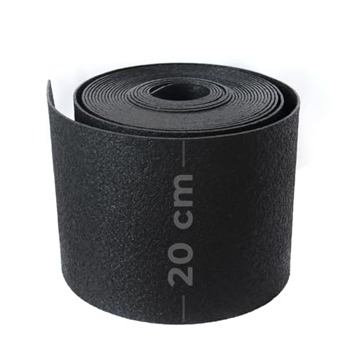 Jardiprotec Bordure, Bordure de Jardin Flexible en Plastique recyclé, Noir, 20cm x 10m