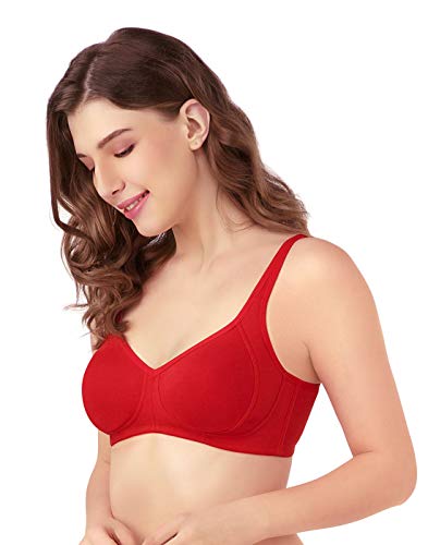 Image of Amante Women's Side Support Shaper Non-Padded Non-Wired Full Coverage Cotton Bra | Seamless Cups | Moisture-Wicking Fabric | High Support Everyday Bra