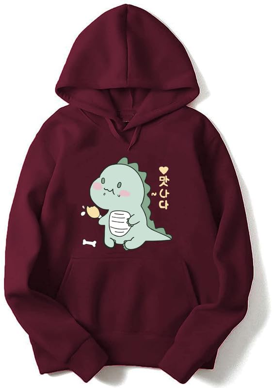Image of Cute Hoodie Women Anime Causal Stylish Black Blue red Pink Lavender Maroon Peach Girl 499 599 Under