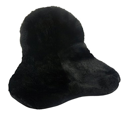 Sheepskin Horse Saddle Seat Saver English Style-Black