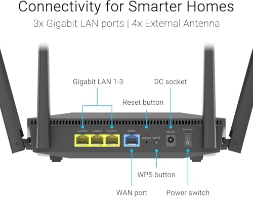 RT-AX52 Pro (AX3000), Router Estensibile Dual Band WiFi 6, Dotato di Instant Guard e dei Parental Control, VPN Integrata, Compatibile con AiMesh, Adatto per Gaming e Streaming, Smart Home, Nero - Powerline - Immagine 6