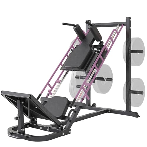 Dripex Leg Press Hack Squat Machine Combo for Home Gym, Adjustable Leg Press Machine for Full Lower Body Workout, Upgraded Leg Press with Transport Wheels and Weight Storage,Weight Plates Not Included