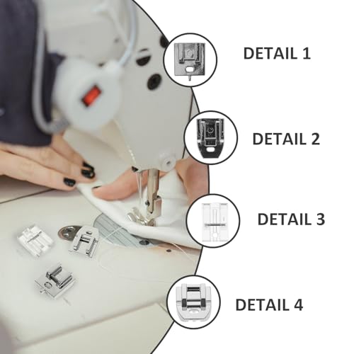 Set de 3 pies para máquina de coser Zerodeko miniatura 3