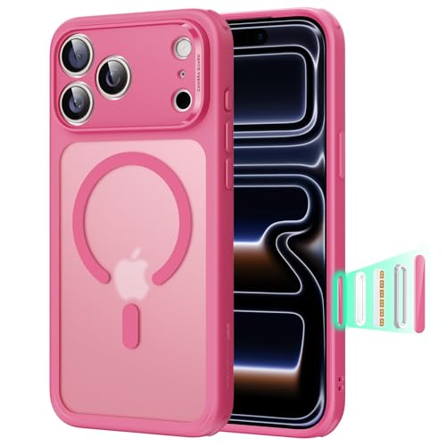 ESR for iPhone 17 Pro Max Case, Camera Control Cover, Compatible with MagSafe, Shockproof Military-Grade Protection, Magnetic Phone Case for iPhone 17 Pro Max, Classic Hybrid Case, Frosted Pink
