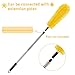 2 PCS Gutter Cleaning Brush Roofing Tool Rain Gutter Guard Cleaner Tool Adaptation Thread Interface Dia 0.83 Inch 21 mm Gutter Cleaning Brush Tools Interface Diameter (Pole Not Included)