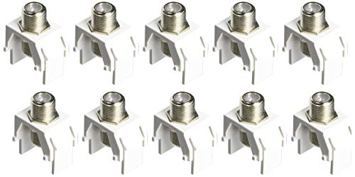 Conector Keystone F-81 OnQ Legrand 1GHz, Blanco x10 miniatura 1
