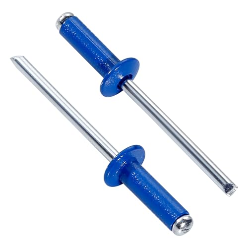 Image of Wensilon (300 Pcs) 5 /32 inchx5 /8 inchBlue Aluminum blind pro Rivets,Blue Aluminum Grip and Mandrel