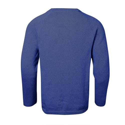 Suéter cuello V estilo abrigo de punto masculino confección premium con solapa y bolsillos