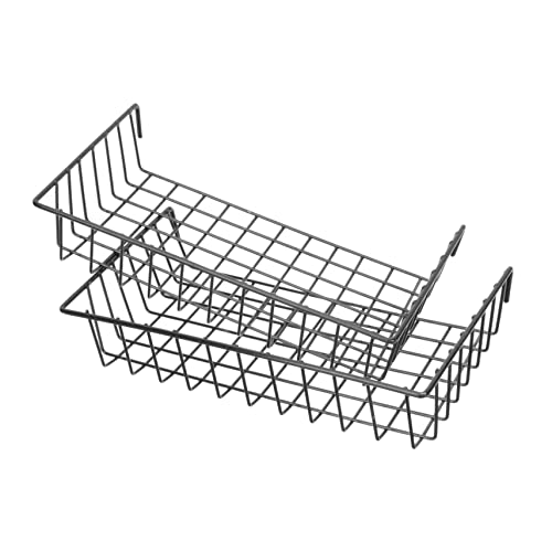 Garneck 2pièces Panier Mural Grillagé Lot Grille Métallique Étagère Murale pour Divers Articles Accessoires pour Panneau Perforé