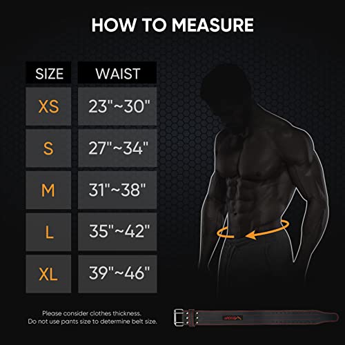 Apexup Weight Lifting Belt 100% Genuine Leather Fitness Gym Workout Belt For Weightlifting, Squat Lifting, Strength Training, Powerlifting, Deadlift (Medium, Black) #TOP1
