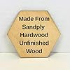 Hexagon Wood Cutouts Unfinished – Multiple Sizes, 6 Pack, ~1/4" Thick | Laser-Cut Craft Blanks (Flat-to-Flat) for Painting, Staining, Engraving & Wood Burning | Made in USA (6x6 inch) #1