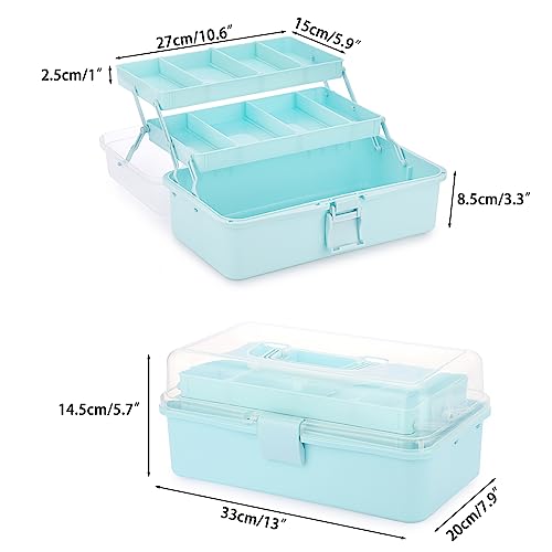 Image of BTSKY 3-Layer Plastic Dividing Storage Box Craft Organizer and Storage