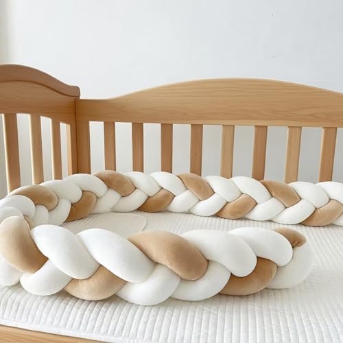 GYCS Trenza Almohada De Serpiente De Nudo Parachoques Anticolisión Chichonera Cuna Adecuado Cojín Protección contra Caídas Cojines Cama Decorativos Alfombra Anticolisión,A08,100cm