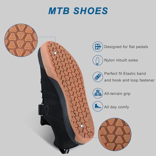 Sandugo Men'S Mountain Bike Shoes Elastic Closure thumb #5