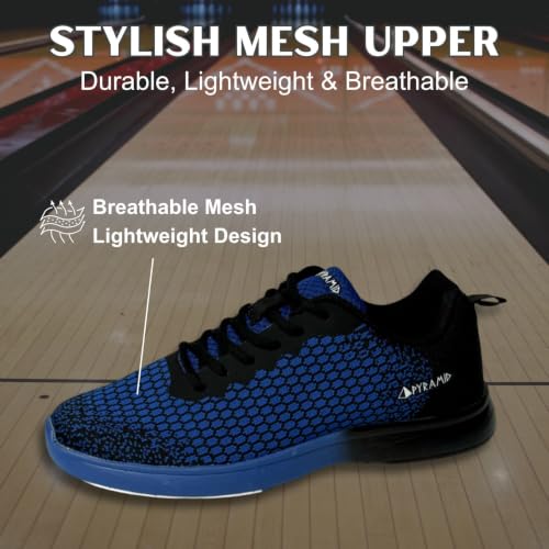 Image of Pyramid Men's Path Lite Seamless Mesh Bowling Shoes - Lightweight Seamless Design, Athletic Fit, Breathable Knit Upper, Universal Slide Soles