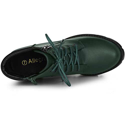 Bottines pour femme vert foncé 41 EU Allegra K avec fermeture éclair pratique - 4