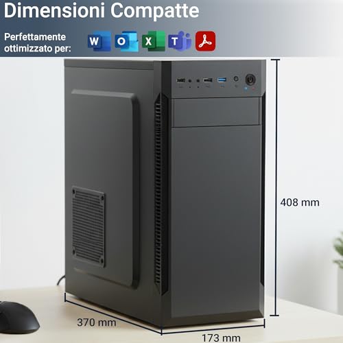 PC Fisso Completo - Computer Desktop Intel Core i7-3770 • RAM 16GB • SSD 1TB • Grafica Integrata Intel HD 4000 • Wi-Fi AC • Masterizzatore DVD • HDMI • USB 3.0 • Windows 10 Pro • Pronto all'Uso - PC Desktop - Immagine 4