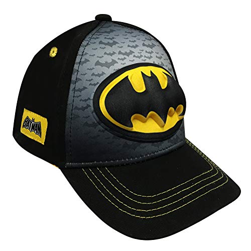 Dc Comics Batman Toddler Boys Black 3D Baseball Cap, Age 2-5 #TOP1