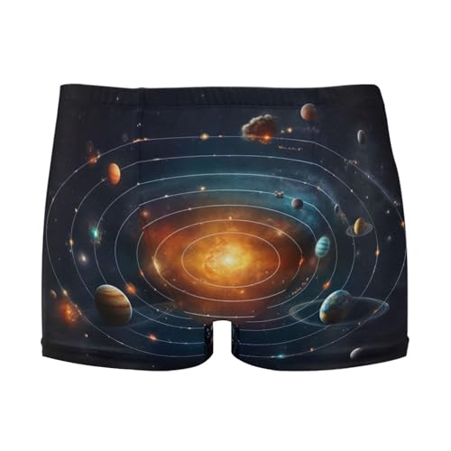 Space Galaxy Solar System NASA Mens Swim Trunk Swimwear Bathing Suit Swim Brief Square Leg Board Short S S0400778
