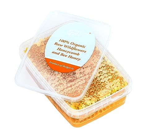 400 g Organic Raw Wildflowers Honeycomb, Natural, Pure, Fresh, Directly from The hive, Handmade, Absolutely Real Product.
