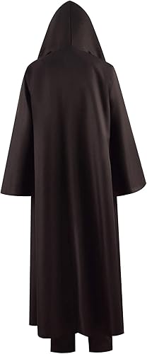 Miniatura 5 de Disfraz de túnica de Halloween para hombre, disfraz de túnica con capucha, uniforme de caballero, cosplay, conjunto completo