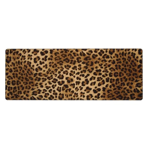 Tapis de souris léopard 30 x 80 cm lavable et imperméable pour clavier - 7