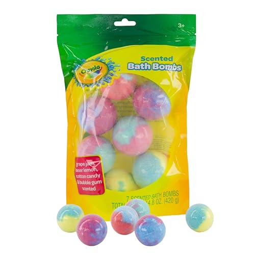 Crayola Scented Bath Bombs for Kids (7 Count), Non-Toxic...