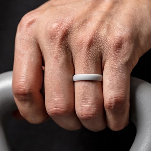 Image of ThunderFit Silicone Rings for Him and Her, Rubber Engagement Bands Unisex - 1 /4 /5 /7 /8 Variety Multipack