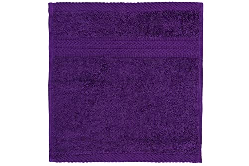 Akti Premium Cotton Wash Cloths, 12 Piece Set, 12X12 Inches, 580 Gms, Durable, Quick Dry & Extra Absorbent Cleaning Cloth For Home, Spa, Hotel, Bathroom & Kitchen – Plum Washcloths #TOP2