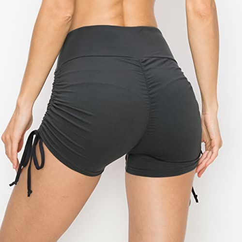 Image of ALWAYS Faux Leather Shorts - High Waist Active Stretch Yoga Short Pants for Women