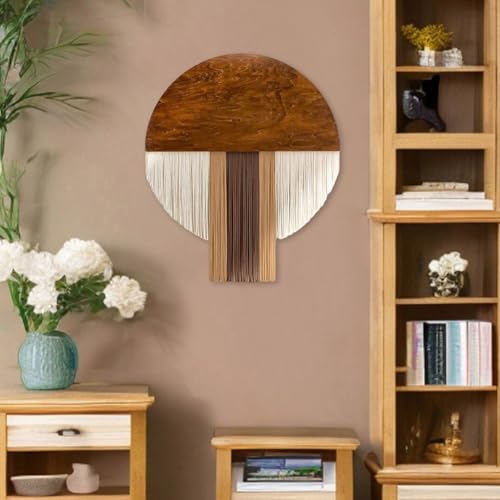 Tapiz de macramé bohemio para transformar la pared de tu dormitorio con borlas 7