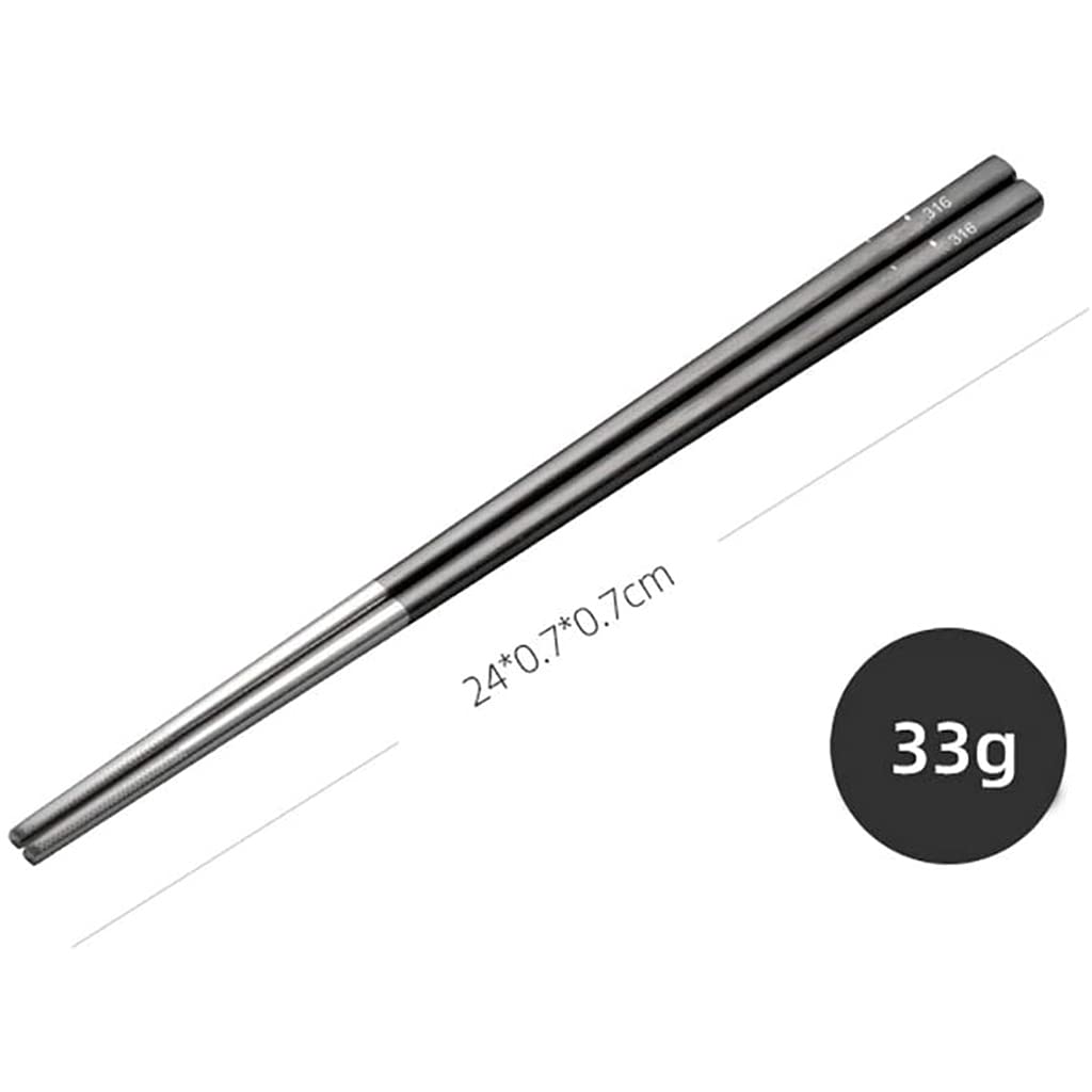 FAMMIX Palillos de acero inoxidable reutilizables, 5 pares de palitos de metal, palillos japoneses chinos coreanos, aptos para lavavajillas, juego de palillos ligeros y reutilizables para cena, azul