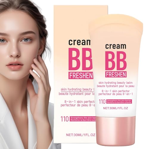 YNPQTDS Base de maquillaje facial, crema hidratante BB de 30 ml con, blanqueador de, cuidado hidratante para el día a día, maquillaje de belleza