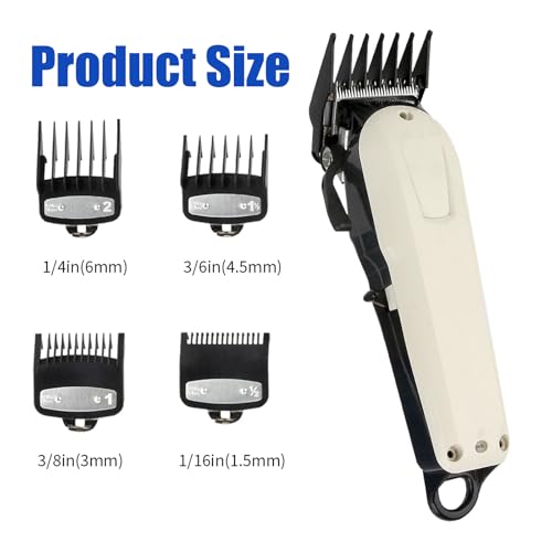 4 Pcs Clipper Guards for Wahl,Hair Clipper Guide Combs with Metal Clip,Replacement Hair Clippers Trimmers,Clipper Cutting Guards Attachments,Professional Cordless Hair Clipper Guards(Black)