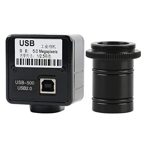 IIPOSAQQ 5.0MP USB Cmos Camera Electronic Vdieo Digital Eyepiece Industry Microscope 23.2mm Adapter C-Mount for Biological Microscope (Color : 5.0MP) (2.0mp)